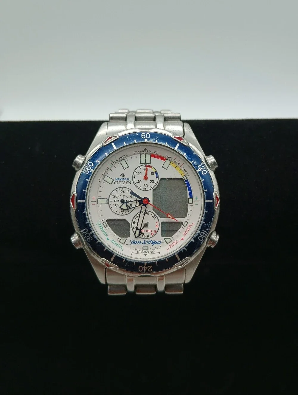 Citizen Navihawk Stars & Stripes Stainless Steel Chronograph Watch 972518